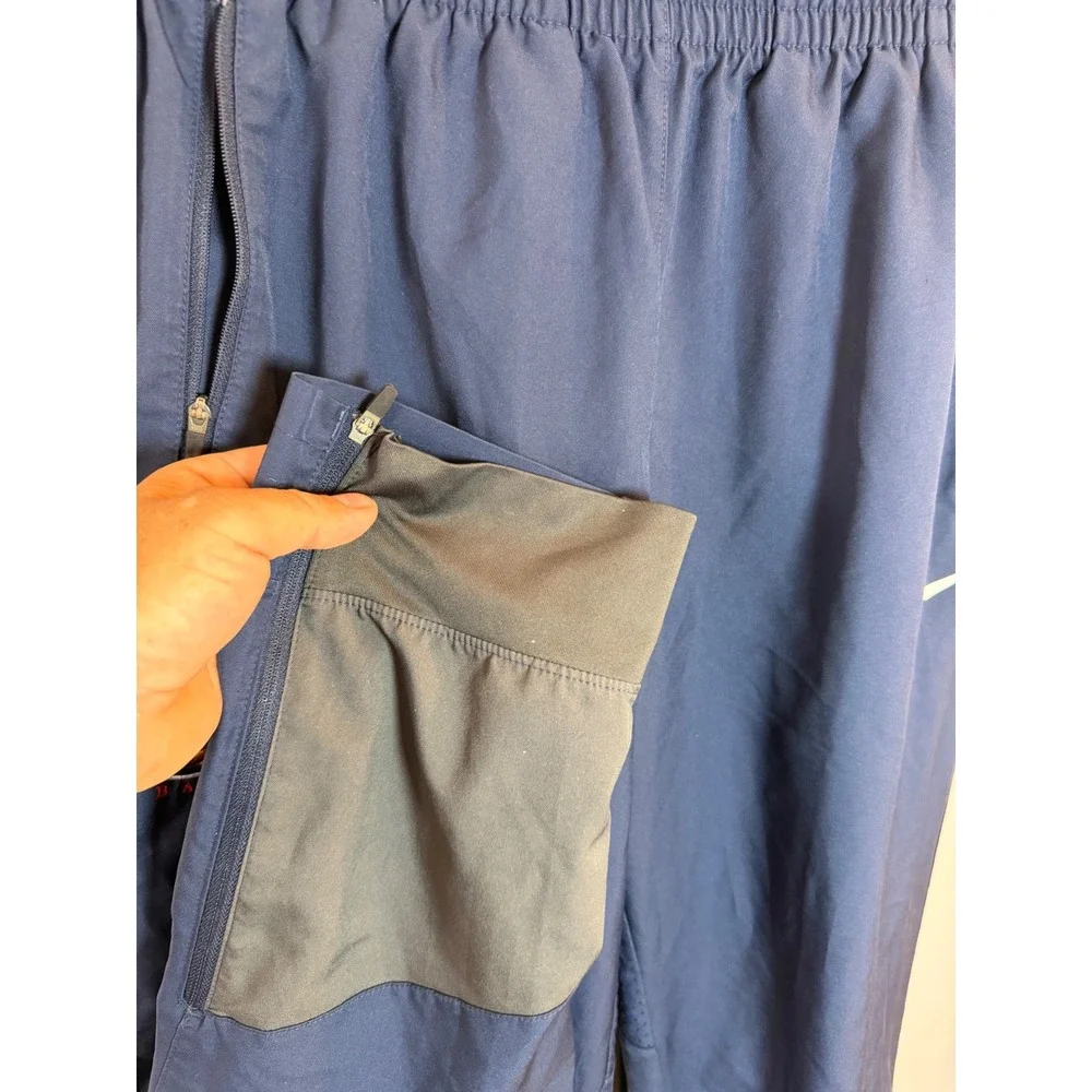 Nike Mens Navy Blue Black 8 Basketball Warmup Pants 802308-419 Medium